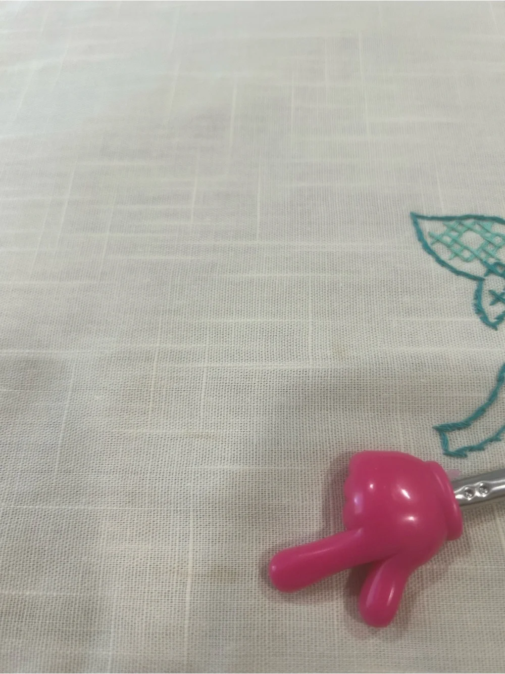 Vintage Style Floral Embroidered Tablecloth Rectangle 78x58” Cottagecore